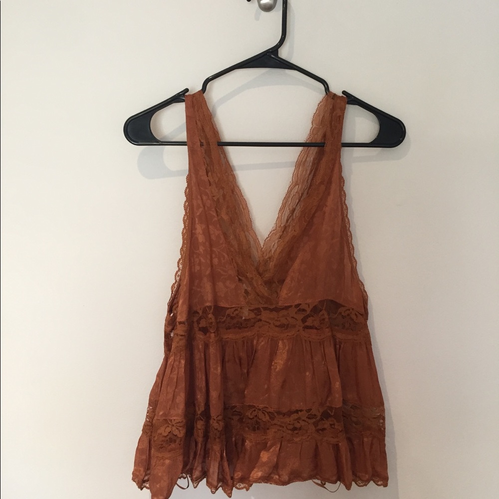 Free People lace trim tank top - Picture 3 of 5